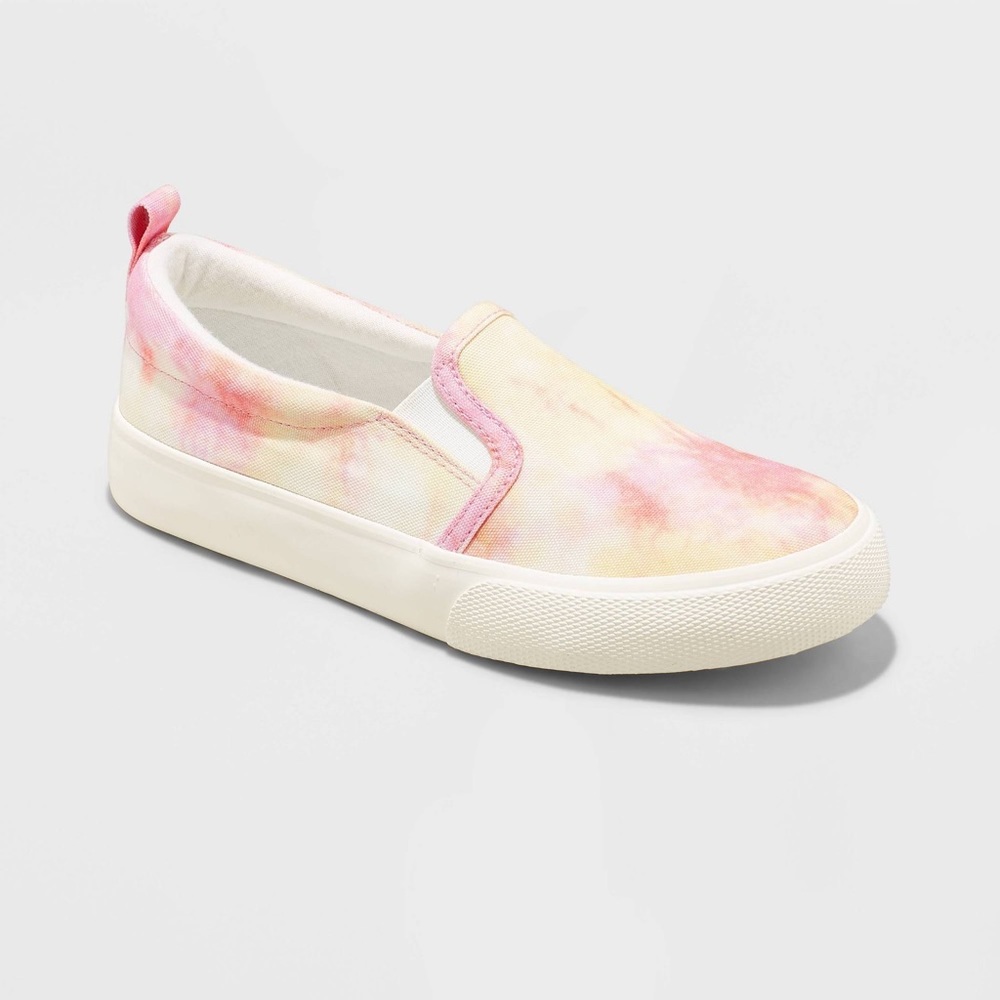 Girls' Sariah Slip-On Sneakers - Cat & Jack - pink tie dye - various sizes - new